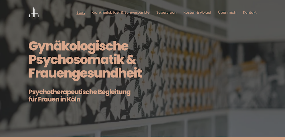 Website für gynäkologische Psychosomatik und Frauengesundheit in Köln, gestaltet von Munir Adi