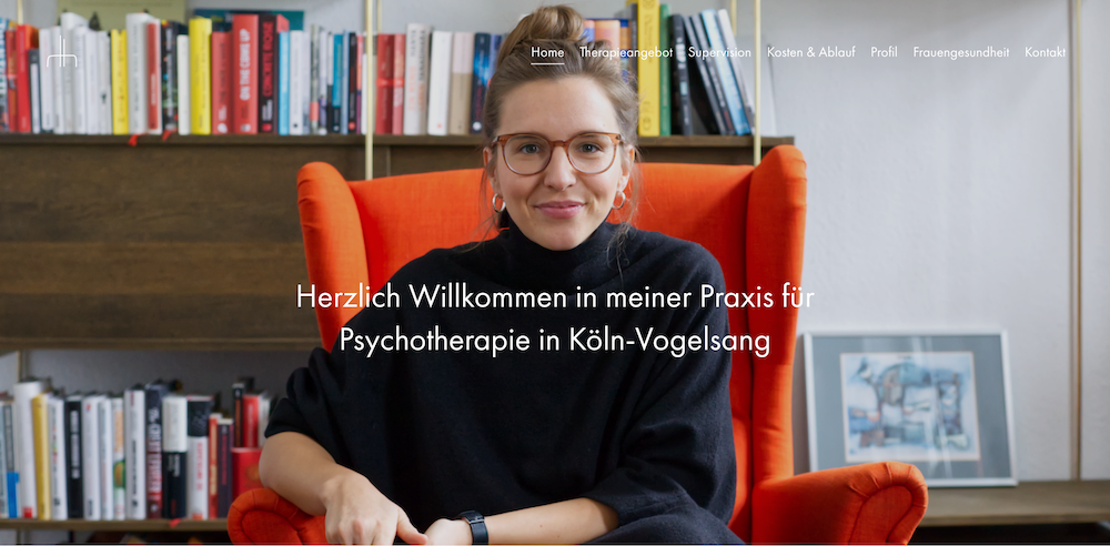 Website der Praxis Psychotherapie Guldner in Köln-Vogelsang, gestaltet von Munir Adi